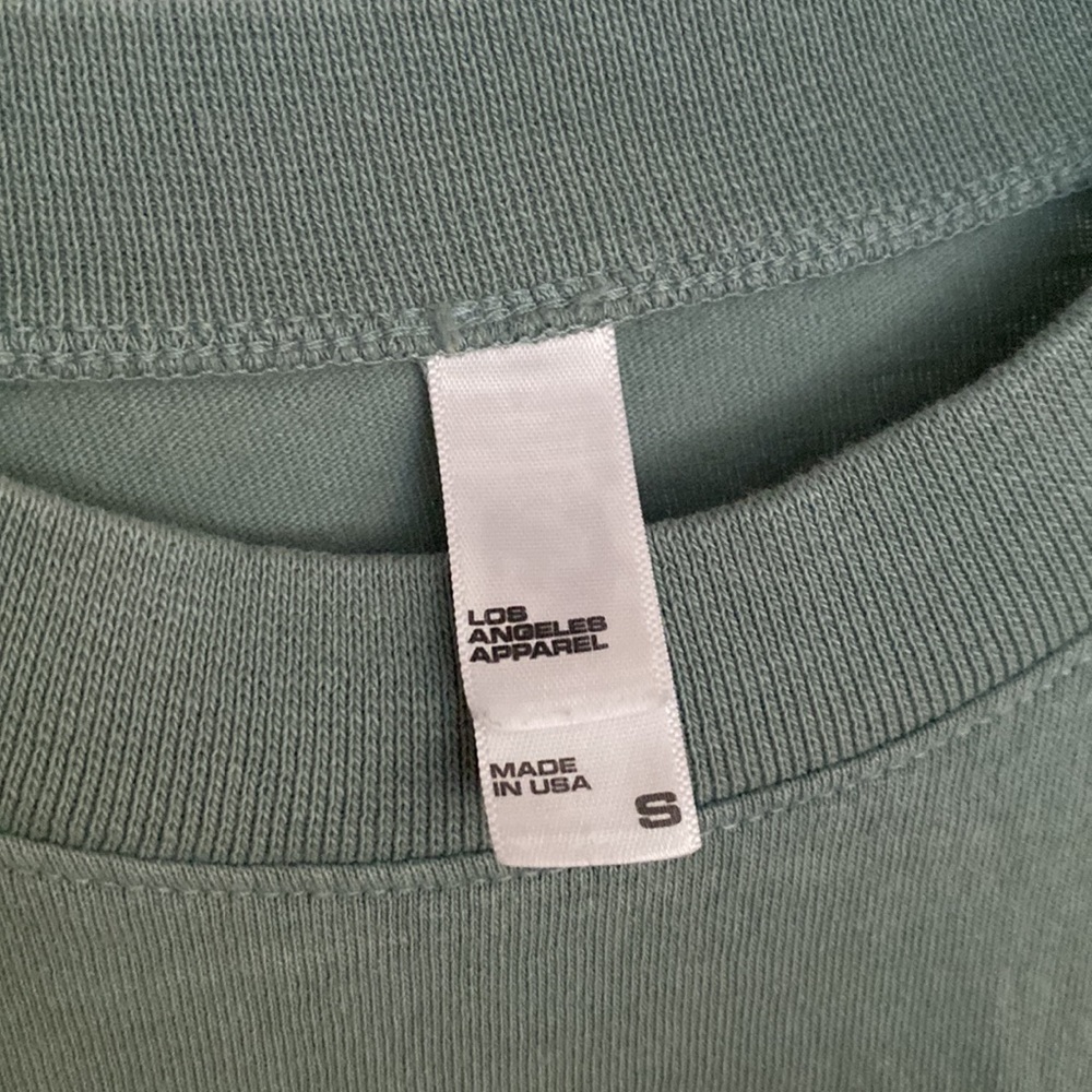 Los Angeles Apparel long sleeve garment dyed cropped mockneck - Picture 5 of 5